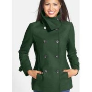 THREAD & SUPPLY Double-Breasted GREEN Peacoat NWOT